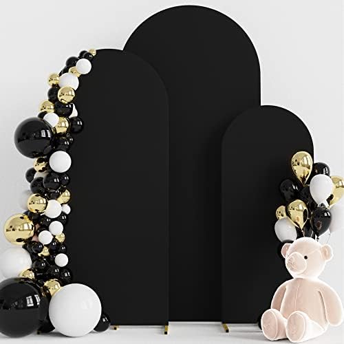 Arch Backdrop Cover 6FT,5FT,4FT Black Arch Cover Stretchy Backdrop