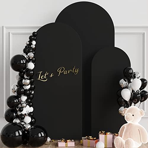 Arch Backdrop Cover 6FT,5FT,4FT Black Arch Cover Stretchy Backdrop, alternate view 2