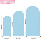 Arch Backdrop Cover 6FT,5FT,4FT Dusty Blue Arch Covers Stretchy, alternate view 2