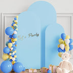 Arch Backdrop Cover 6FT,5FT,4FT Dusty Blue Arch Covers Stretchy, alternate view 3