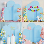 Arch Backdrop Cover 6FT,5FT,4FT Dusty Blue Arch Covers Stretchy, alternate view 5