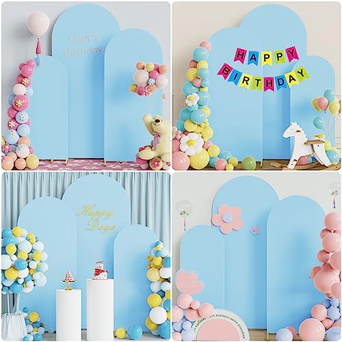 Arch Backdrop Cover 6FT,5FT,4FT Dusty Blue Arch Covers Stretchy, alternate view 5