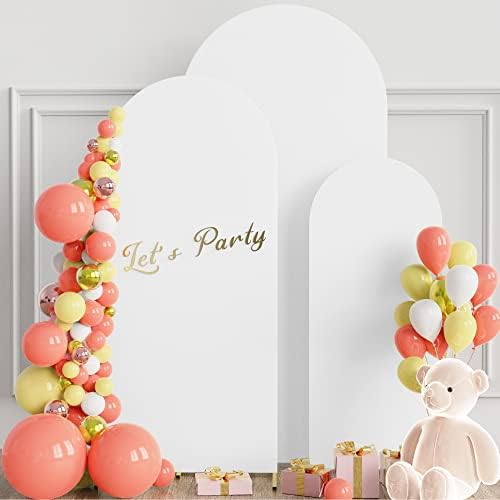 Arch Backdrop Cover 6FT,5FT,4FT White Arch Covers Stretchy Backdrop, alternate view 2