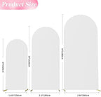 Arch Backdrop Cover 6FT,5FT,4FT White Arch Covers Stretchy Backdrop, alternate view 3