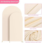Arch Backdrop Cover, 7.2ft & 6ft, Arch Covers Stretchy Backdrop, Beige in Beige, alternate view 3