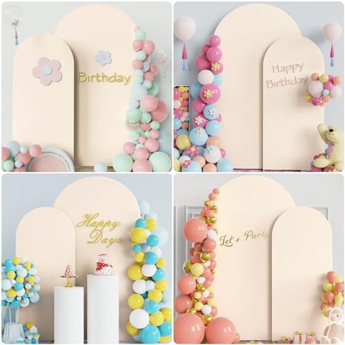 Arch Backdrop Cover, 7.2ft & 6ft, Arch Covers Stretchy Backdrop, Beige in Beige, alternate view 5