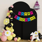 Arch Backdrop Cover, 7.2ft & 6ft, Arch Covers Stretchy Backdrop, Black in Black, alternate view 4