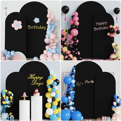 Arch Backdrop Cover, 7.2ft & 6ft, Arch Covers Stretchy Backdrop, Black in Black, alternate view 5