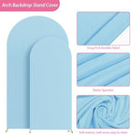 Arch Backdrop Cover, 7.2ft & 6ft, Arch Covers Stretchy Backdrop, Dusty Blue in Dusty Blue, alternate view 3