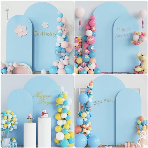 Arch Backdrop Cover, 7.2ft & 6ft, Arch Covers Stretchy Backdrop, Dusty Blue in Dusty Blue, alternate view 5