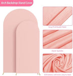 Arch Backdrop Cover, 7.2ft & 6ft, Arch Covers Stretchy Backdrop, Pale Pink in 7.2FT, 6FT in Pale Pink, alternate view 3