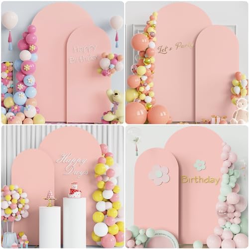 Arch Backdrop Cover, 7.2ft & 6ft, Arch Covers Stretchy Backdrop, Pale Pink in 7.2FT, 6FT in Pale Pink, alternate view 5