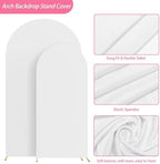 Arch Backdrop Cover, 7.2ft & 6ft, Arch Covers Stretchy Backdrop, White in White, alternate view 3