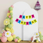 Arch Backdrop Cover, 7.2ft & 6ft, Arch Covers Stretchy Backdrop, White in White, alternate view 4
