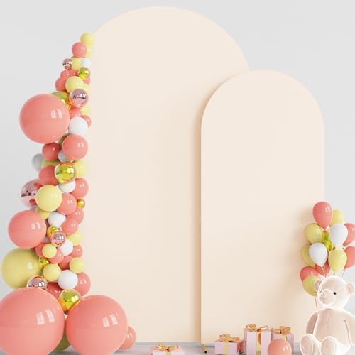 Arch Backdrop Cover 7.2FT, 6FT Beige Arch Covers Stretchy Backdrop in 7.2FT,6FT in Beige
