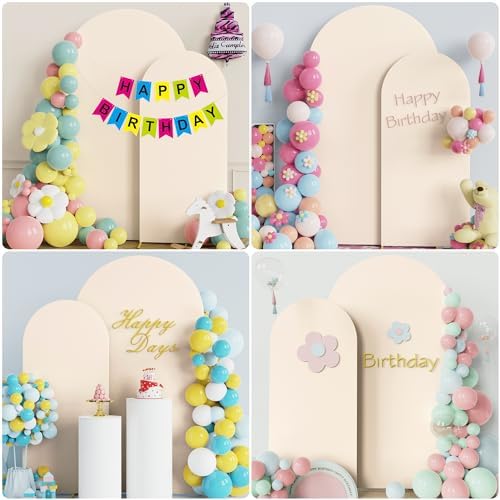 Arch Backdrop Cover 7.2FT, 6FT Beige Arch Covers Stretchy Backdrop in 7.2FT,6FT in Beige, alternate view 5