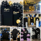 Arch Backdrop Cover - 7.2ft/6ft Double-Sided Stretch Spandex Black Arch Cover for Wedding Birthday Party, alternate view 7