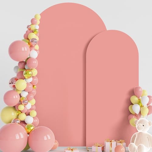 Arch Backdrop Cover 7.2FT,6FT Dusty Rose Arch Covers Stretchy in 7.2FT,6FT in Dusty Rose