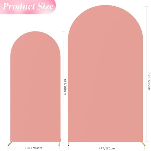 Arch Backdrop Cover 7.2FT,6FT Dusty Rose Arch Covers Stretchy in 7.2FT,6FT in Dusty Rose, alternate view 2