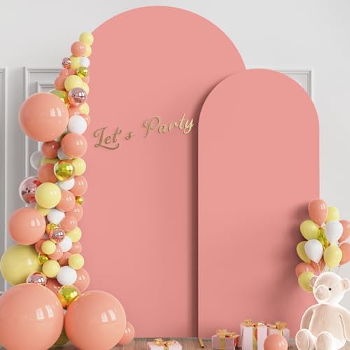 Arch Backdrop Cover 7.2FT,6FT Dusty Rose Arch Covers Stretchy in 7.2FT,6FT in Dusty Rose, alternate view 3