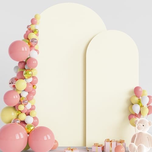 Arch Backdrop Cover 7.2FT, 6FT Ivory Arch Covers Stretchy Backdrop in 7.2FT,6FT in Ivory