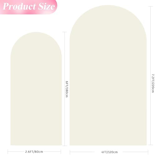 Arch Backdrop Cover 7.2FT, 6FT Ivory Arch Covers Stretchy Backdrop in 7.2FT,6FT in Ivory, alternate view 2