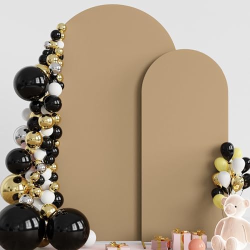 Arch Backdrop Cover 7.2FT, 6FT Khaki Arch Covers Stretchy Backdrop in 7.2FT,6FT in Khaki