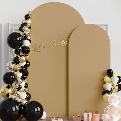 Arch Backdrop Cover 7.2FT, 6FT Khaki Arch Covers Stretchy Backdrop in 7.2FT,6FT in Khaki, alternate view 3
