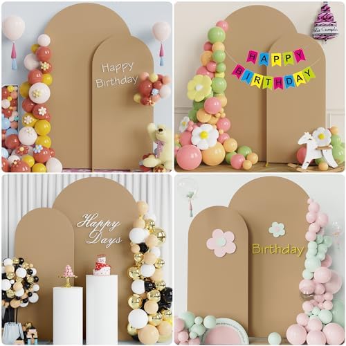 Arch Backdrop Cover 7.2FT, 6FT Khaki Arch Covers Stretchy Backdrop in 7.2FT,6FT in Khaki, alternate view 4