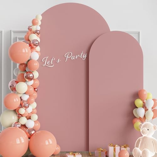 Arch Backdrop Cover 7.2FT, 6FT Light Rose Arch Cover Stretchy in 7.2FT,6FT in Light Dusty Rose, alternate view 3