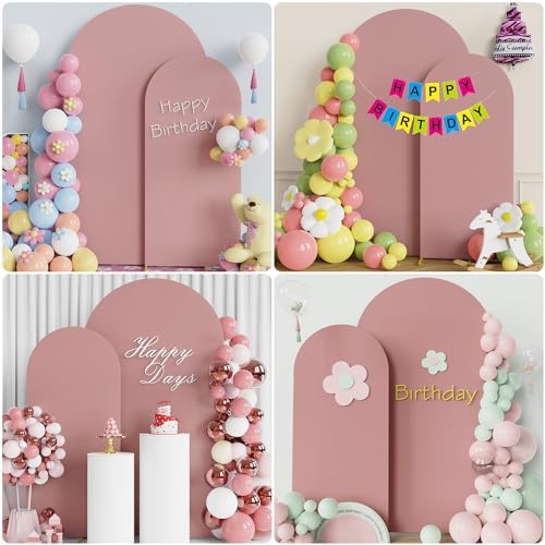 Arch Backdrop Cover 7.2FT, 6FT Light Rose Arch Cover Stretchy in 7.2FT,6FT in Light Dusty Rose, alternate view 4