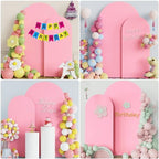 Arch Backdrop Cover 7.2FT, 6FT Pink Arch Covers Stretchy Backdrop in 7.2FT,6FT in Pink, alternate view 4