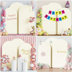 Arch Backdrop Cover 8FT,7.2FT,6.6FT Ivory Arch Covers Stretchy, alternate view 4