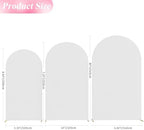 Arch Backdrop Cover 8FT,7.2FT,6.6FT White Arch Covers Stretchy, alternate view 3