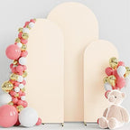 Arch Backdrop Cover Arch Covers Strethy Backdrop Set of 3 Beige