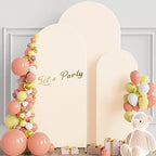 Arch Backdrop Cover Arch Covers Strethy Backdrop Set of 3 Beige, alternate view 2