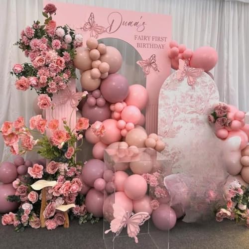 Arch Backdrop Cover Baby in Bloom Baby Shower Elastic Spandex Fabric Blue Pink Flower Floral Bows Girl Birthday, alternate