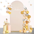 Arch Backdrop Cover Beige Spandex Fitted 5FT Wedding Arch Covers in 2.2ftx5ft in Beige
