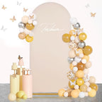 Arch Backdrop Cover Beige Spandex Fitted 5FT Wedding Arch Covers in 2.2ftx5ft in Beige