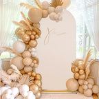 Arch Backdrop Cover Beige Spandex Fitted 5FT Wedding Arch Covers in 2.2ftx5ft in Beige, alternate view 6