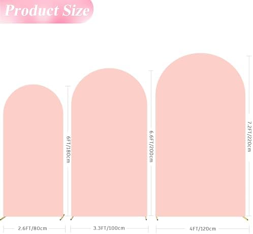 Arch Backdrop Cover Blush Pink Arch Cover Stretchy 7.2FT,6.6FT,6FT, alternate view 2