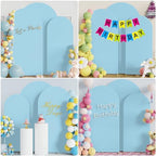 Arch Backdrop Cover Dusty Blue Cover Stretchy 7.2FT,6.6FT,6FT, alternate view 4