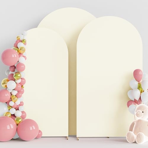 Arch Backdrop Cover Ivory Arch Covers Stretchy 7.2FT,6.6FT,6FT