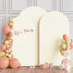 Arch Backdrop Cover Ivory Arch Covers Stretchy 7.2FT,6.6FT,6FT, alternate view 3