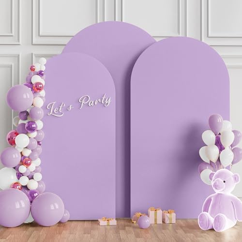 Arch Backdrop Cover Lavender Arch Covers Stretchy 7.2FT,6.6FT,6FT, alternate view 2