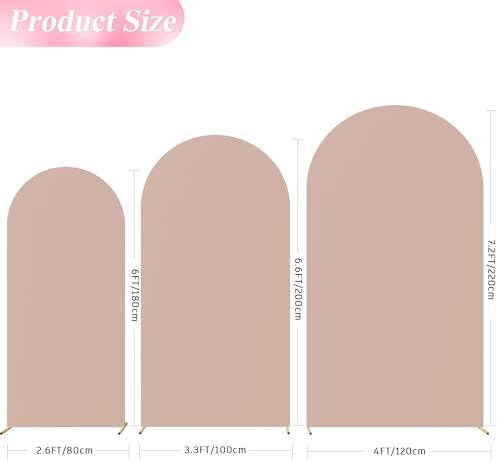 Arch Backdrop Cover Nude Arch Covers Stretchy 7.2FT,6.6FT,6FT, alternate view 3