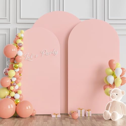 Arch Backdrop Cover Pale Pink Arch Covers Stretchy 7.2FT,6.6FT,6FT, alternate view 2