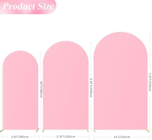 Arch Backdrop Cover Pink Covers Stretchy Backdrop 7.2FT,6.6FT,6FT, alternate view 3