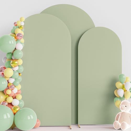 Arch Backdrop Cover Sage Green Arch Cover Stretchy 7.2FT,6.6FT,6FT