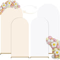 Arch Backdrop Cover Set of 2(6ft/7.2ft) Double Color(White+Cream)